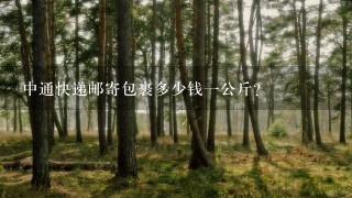 中通快递邮寄包裹多少钱1公斤? 中通快递邮寄包裹多少钱1公斤?