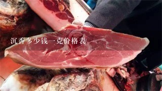 沉香多少钱1克价格表 沉香多少钱1克价格表