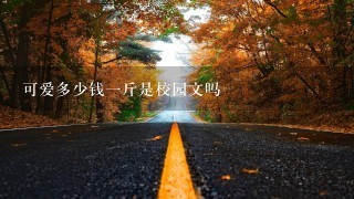 可爱多少钱1斤是校园文吗 可爱多少钱1斤是校园文吗