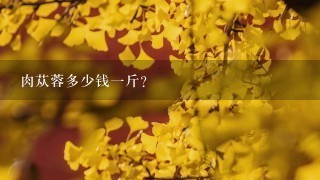 肉苁蓉多少钱1斤? 肉苁蓉多少钱1斤?