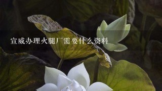 宣威办理火腿厂需要什么资料 宣威办理火腿厂需要什么资料