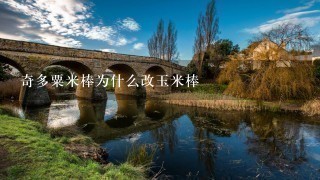 奇多粟米棒为什么改玉米棒 奇多粟米棒为什么改玉米棒