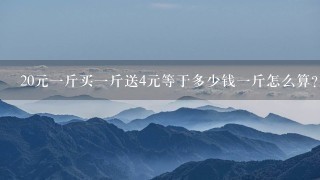20元1斤买1斤送4元等于多少钱1斤怎么算? 20元1斤买1斤送4元等于多少钱1斤怎么算?