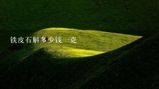 铁皮石斛多少钱1克 铁皮石斛多少钱1克