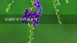 民国时买牛称份量吗 民国时买牛称份量吗