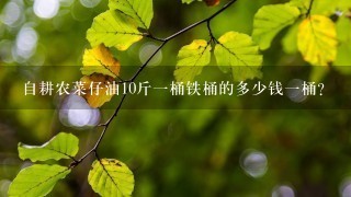 自耕农菜仔油10斤1桶铁桶的多少钱1桶? 自耕农菜仔油10斤1桶铁桶的多少钱1桶?