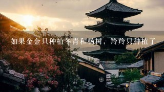 如果金金只种植冬青和杨树,羚羚只种植了1种植物,那么下列哪项列举了这种植物的所有可能? 如果金金只种植冬青和杨树,羚羚只种植了1种植物,那么下列哪项列举了这种植物的所有可能?