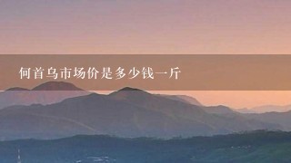 何首乌市场价是多少钱1斤 何首乌市场价是多少钱1斤