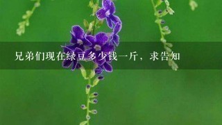 兄弟们现在绿豆多少钱1斤,求告知 兄弟们现在绿豆多少钱1斤,求告知
