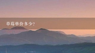 草莓单价多少? 草莓单价多少?