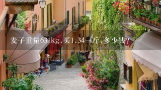 麦子重量631kg,买1.341斤,多少钱? 麦子重量631kg,买1.341斤,多少钱?