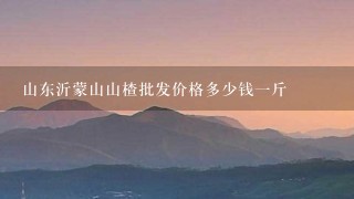 山东沂蒙山山楂批发价格多少钱1斤 山东沂蒙山山楂批发价格多少钱1斤