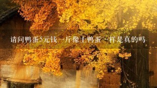 请问鸭蛋5元钱1斤像土鸭蛋1样是真的吗 请问鸭蛋5元钱1斤像土鸭蛋1样是真的吗