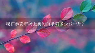 现在泰安市场上卖的白条鸡多少钱1斤? 现在泰安市场上卖的白条鸡多少钱1斤?