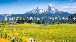 谁能回答我,在徐州地区,干米线多少钱1斤? 谁能回答我,在徐州地区,干米线多少钱1斤?