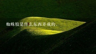 蜘蛛胶是什么东西弄成的. 蜘蛛胶是什么东西弄成的.