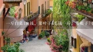 1斤白菜1块钱。菜叶子3毛钱1斤。菜根子7毛钱1斤。1人买了50斤菜叶,50斤菜根子。 花了50块钱, 可50斤菜叶加50斤菜根子是100, 100斤白菜是100块钱。 那还有50块钱呢 怎么算。 1斤白菜1块钱。菜叶子3毛钱1斤。菜根子7毛钱1斤。1人买了50斤菜叶,50斤菜根子。 花了50块钱, 可50斤菜叶加50斤菜根子是100, 100斤白菜是100块钱。 那还有50块钱呢 怎么算。