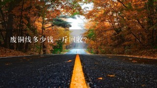 废铜线多少钱1斤回收? 废铜线多少钱1斤回收?