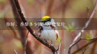 你好,香梨多少钱1斤批发价 你好,香梨多少钱1斤批发价