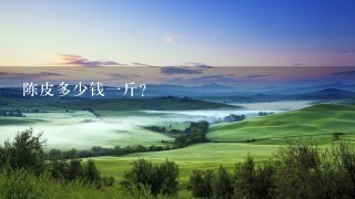 陈皮多少钱1斤? 陈皮多少钱1斤?