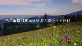 毛猪价格与猪肉价格多大差价才不赔钱 毛猪价格与猪肉价格多大差价才不赔钱