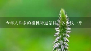 今年人和乡的樱桃味道怎样,多少钱1斤 今年人和乡的樱桃味道怎样,多少钱1斤