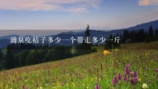 涌泉吃桔子多少1个带走多少1斤 涌泉吃桔子多少1个带走多少1斤