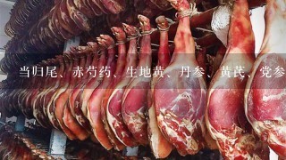 当归尾、赤芍药、生地黄、丹参、黄芪、党参各15g, 当归尾、赤芍药、生地黄、丹参、黄芪、党参各15g,