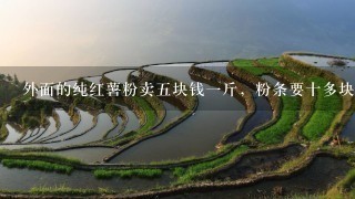 外面的纯红薯粉卖5块钱1斤,粉条要十多块钱,为何 外面的纯红薯粉卖5块钱1斤,粉条要十多块钱,为何