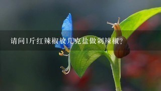 请问1斤红辣椒放几克盐做剁辣椒? 请问1斤红辣椒放几克盐做剁辣椒?