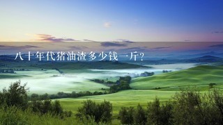 8十年代猪油渣多少钱1斤? 8十年代猪油渣多少钱1斤?