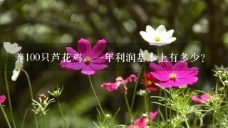 养100只芦花鸡,1年利润基本上有多少? 养100只芦花鸡,1年利润基本上有多少?