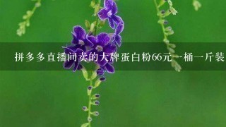拼多多直播间卖的大牌蛋白粉66元1桶1斤装是真的吗 拼多多直播间卖的大牌蛋白粉66元1桶1斤装是真的吗