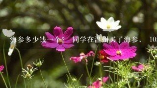海参多少钱1个? 同学在温州买了海参, 10块钱1个 海参多少钱1个? 同学在温州买了海参, 10块钱1个