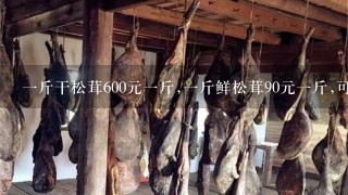 1斤干松茸600元1斤,1斤鲜松茸90元1斤,可制成1.5两干松茸,请问1�? 1斤干松茸600元1斤,1斤鲜松茸90元1斤,可制成1.5两干松茸,请问1�?