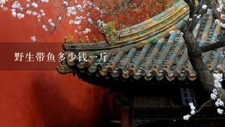 野生带鱼多少钱1斤 野生带鱼多少钱1斤