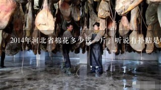 2014年河北省棉花多少钱1斤?听说有补贴是吗 2014年河北省棉花多少钱1斤?听说有补贴是吗