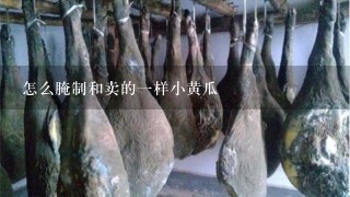 怎么腌制和卖的1样小黄瓜 怎么腌制和卖的1样小黄瓜