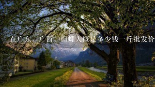 在广东,广西,田螺大概是多少钱1斤批发价 在广东,广西,田螺大概是多少钱1斤批发价
