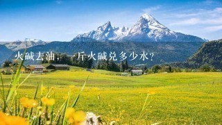 火碱去油,1斤火碱兑多少水? 火碱去油,1斤火碱兑多少水?