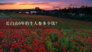 长白山6年的生人参多少钱? 长白山6年的生人参多少钱?