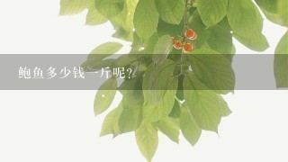鲍鱼多少钱1斤呢? 鲍鱼多少钱1斤呢?