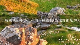 听说2010年泸州产的带绿荔枝(当地价都是2000元每公斤,今年预期价会高吗?因为乐宜高速旁的大塔也产带绿荔枝 听说2010年泸州产的带绿荔枝(当地价都是2000元每公斤,今年预期价会高吗?因为乐宜高速旁的大塔也产带绿荔枝