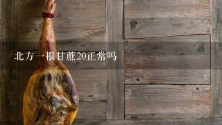 北方1根甘蔗20正常吗 北方1根甘蔗20正常吗
