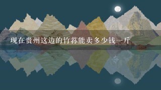 现在贵州这边的竹荪能卖多少钱1斤 现在贵州这边的竹荪能卖多少钱1斤