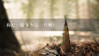 枸杞1般多少钱1斤啊? 枸杞1般多少钱1斤啊?