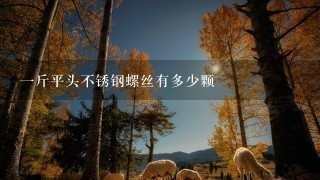 1斤平头不锈钢螺丝有多少颗 1斤平头不锈钢螺丝有多少颗
