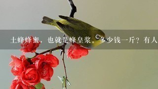 土蜂蜂蜜,也就是蜂皇浆。多少钱1斤?有人要不? 土蜂蜂蜜,也就是蜂皇浆。多少钱1斤?有人要不?