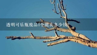 透明可乐瓶废品1个能卖多少钱? 透明可乐瓶废品1个能卖多少钱?