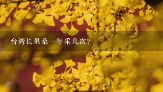台湾长果桑1年采几次? 台湾长果桑1年采几次?